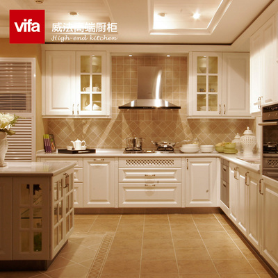 威法简欧田园风格环保膜压门板整体厨房橱柜定制定做布达佩斯套餐