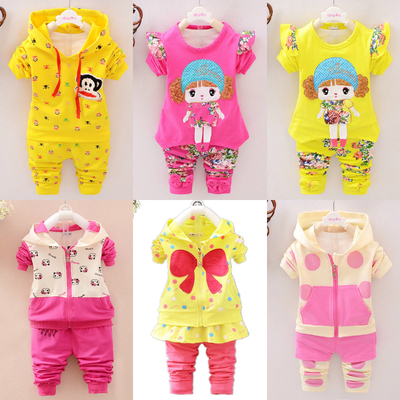 女宝宝秋装婴儿1-2岁小女孩衣服到3岁女童秋装两件套装0纯棉休闲