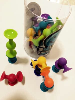 智库24支装吸吸乐 新颖独特的吸附组合方式 可以咬的简单有趣玩具