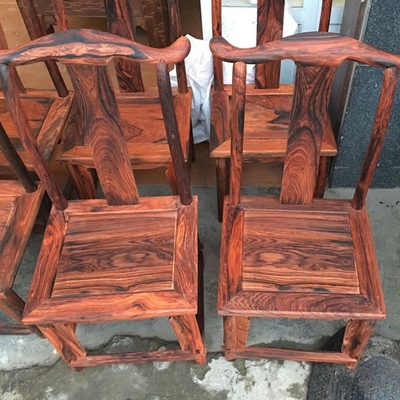老挝大红酸枝官帽中小椅  中式加厚收藏级交趾黄檀儿童椅茶台椅