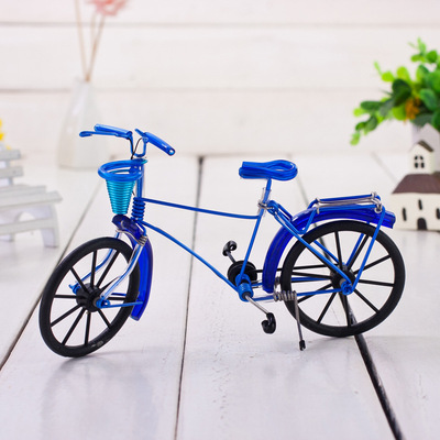 铁艺自行车摆件创意手工艺品手编自行车模型铁丝单创意学生纪念品