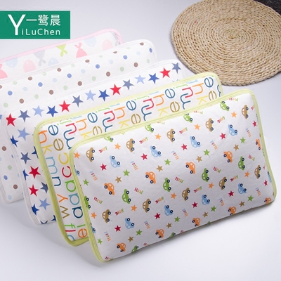 新生儿防偏头定型枕婴儿4D纯棉印花枕套透气枕易干抑菌防螨调高度