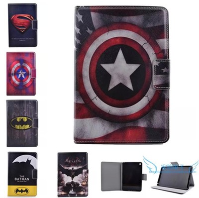 美国队长iPad mini4保护套超人mini123皮套蝙蝠侠苹果迷你保护壳
