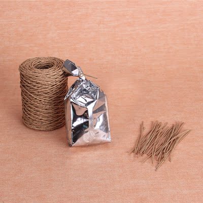 台湾原装进口环保纸茶叶包装封口绳魔带束口带包装袋封口带捆绳子