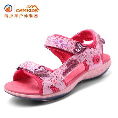 camkids小骆驼女童凉鞋 夏季儿童公主鞋中大童运动沙滩鞋7-12岁