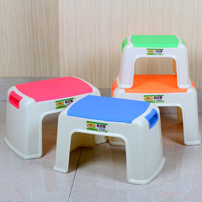 欧式创意时尚加厚塑料凳子小 家用儿童洗浴矮凳小板凳 换鞋凳方凳