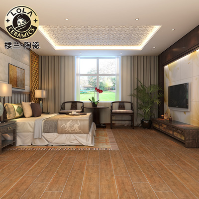 楼兰陶瓷 卧室地砖 客厅瓷砖 木纹地面砖 仿实木地板砖 150 900