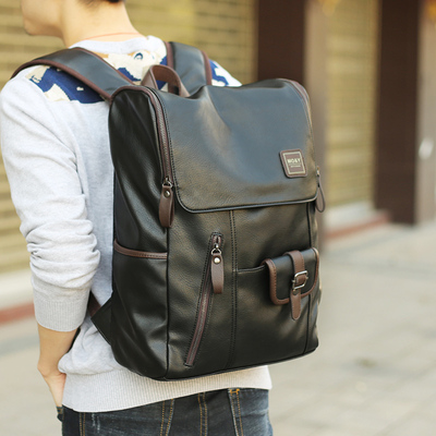 韩版双肩包男休闲男士背包 时尚潮流男包学生书包旅行包电脑包