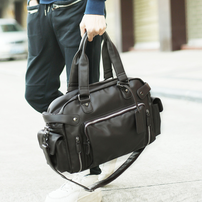 韩版休闲潮男包单肩包斜挎包手提包短途出差旅行包大容量行李包