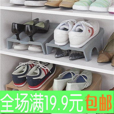 家用简易现代分层鞋收纳架日式客厅整理一体式塑料鞋架置物鞋托架