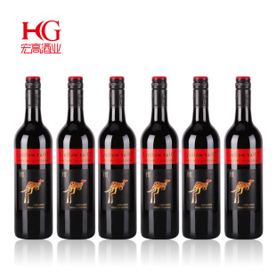 澳洲黄尾袋鼠赤霞珠红葡萄酒 正品黄袋鼠红酒原瓶进口6支装