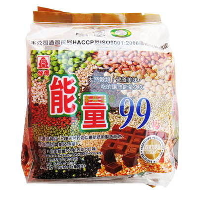 台湾进口膨化食品 北田能量99棒巧克力夹心儿童低脂健康零食180g