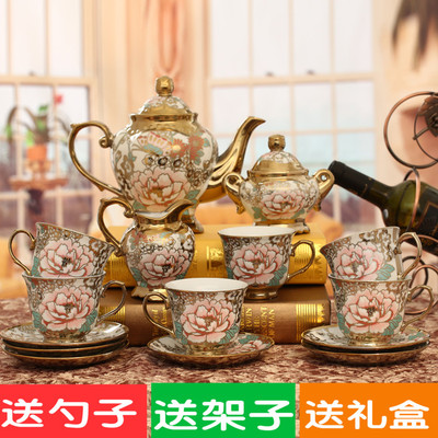 欧式陶瓷咖啡杯套装英式花茶茶具高档咖啡杯子下午茶茶具结婚摆件