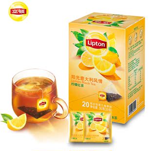 Lipton立顿水果茶三角茶包意大利风情柠檬红茶冲饮袋泡茶叶20小包