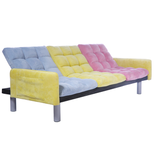 小户型折叠沙发床布艺 简约现代可单个折叠客厅小沙发1.8米钢架