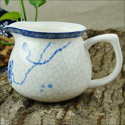 公道杯陶瓷白瓷茶海茶备茶漏大号玻璃汝窑茶具套装青花瓷分茶器
