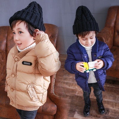 1-7岁男童外套冬款儿童新款棉衣男宝宝保暖棉服韩版小童棉袄上衣