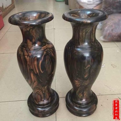 越南红木乌纹木花瓶现代家居实木客厅卧室装饰工艺品古典摆件花瓶