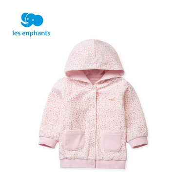 丽婴房童装 女童天鹅绒长袖外套  舒适外套6个月~2岁 2016冬新