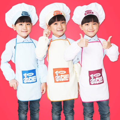 幼儿园节目活动演出服亲子套装宝宝儿童围裙小孩子厨师帽套装早教