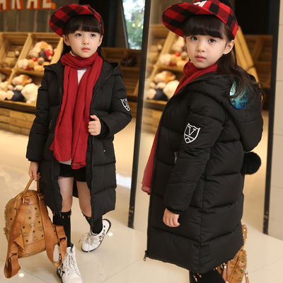 儿童装女童秋冬装棉衣外套2016新款韩版中大童加厚保暖中长款棉袄