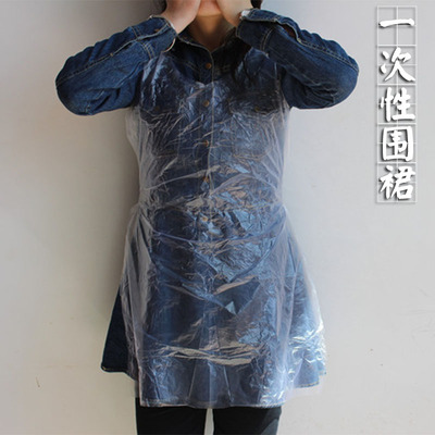 一次性PE围裙塑料围裙烧烤专用围裙防水防污防油15只装