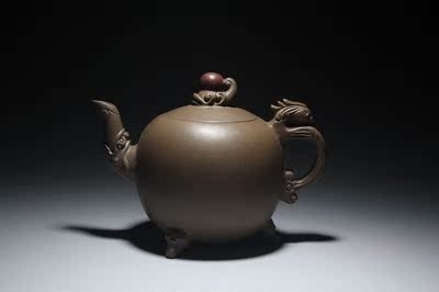 国家工艺师紫砂壶龙珠 宜兴精品紫砂茶壶180毫升 凌燕琴持壶