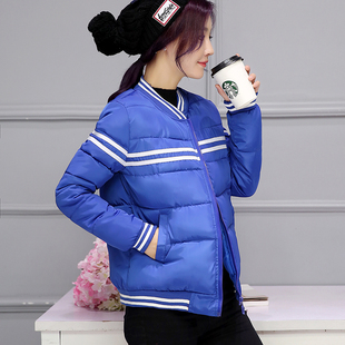 2016冬季新款立领羽绒棉服女短款韩版修身时尚棉衣学生外套棒球服