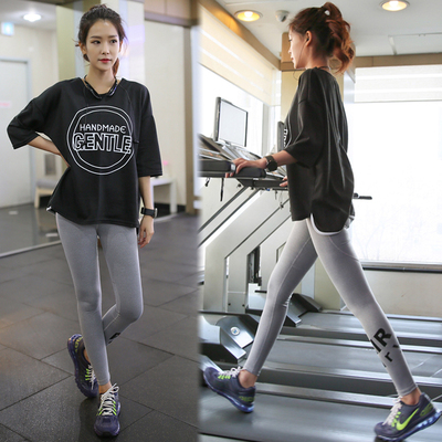 秋季运动服女套装2016韩版瑜珈服套装宽松健身服女套装跑步健身房