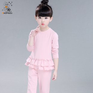 女童秋装套装2016新款韩版女孩纯棉长袖上衣宝宝3-4岁两件套潮