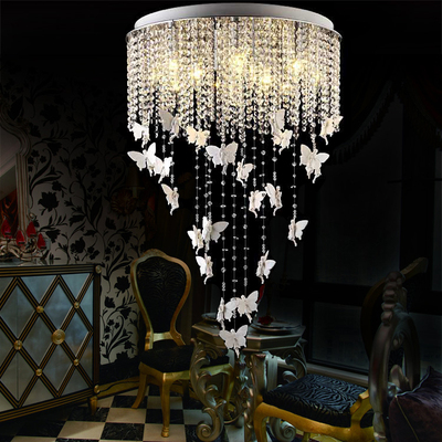 LED水晶灯创意客厅吸顶灯饰北欧时间书房餐厅卧室灯天使之舞灯具