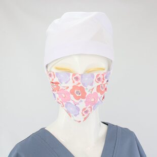 K05耐高温抗氯漂手术室口罩 女款医生护士产房口罩 粉色花型