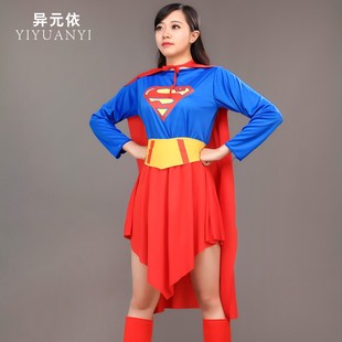 超人Hero男女超人cosplay演出聚会舞会万圣节影视英雄服出租租赁