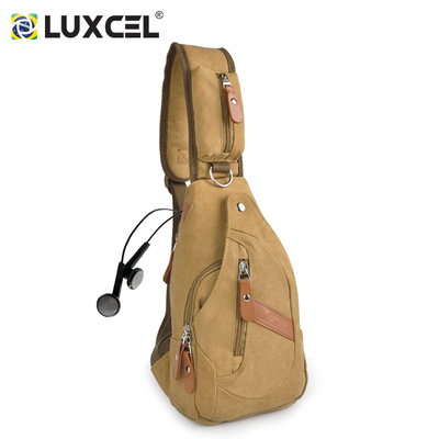 包邮luxcel2016单肩包斜挎手提帆布胸包背包腰包男男士DS00004