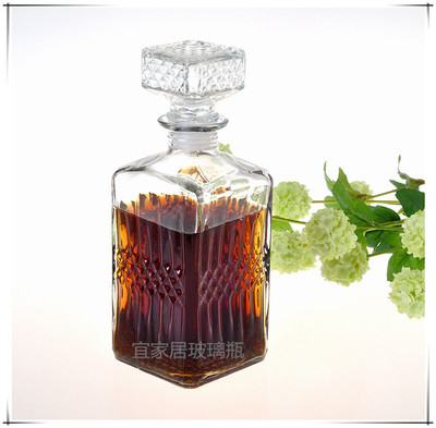 钻石红酒瓶白酒瓶玻璃水晶储物瓶葡萄酒分酒器醒酒器多种规格特价