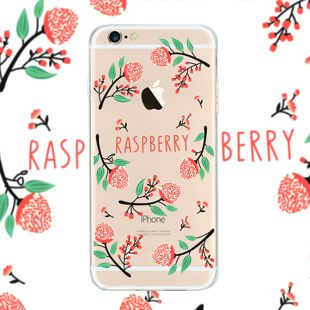 小清新创意可爱树莓包边软壳保护套 iphone6S/5s苹果6plus手机壳