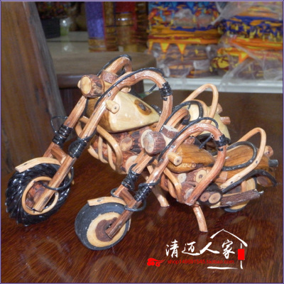 泰国进口摩托车摆件 东南亚风格纯手工哈雷摩托车模型工艺品特惠