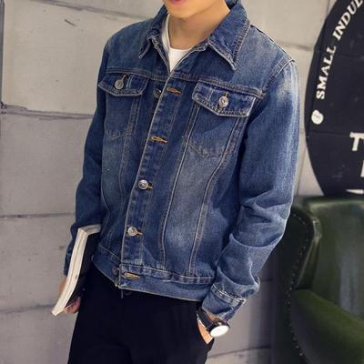 男士2015外套秋季新款韩版修身牛仔夹克青少年男装学生潮上衣服褂