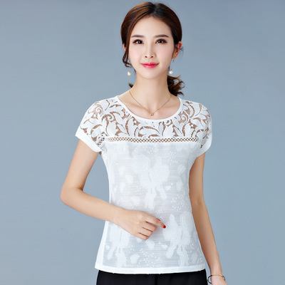 2016夏季新款韩版女装纯棉短袖女T恤潮百搭白色透气圆领半袖上衣