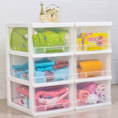 甘香屋透明收纳箱塑料抽屉式收纳柜储物箱衣物整理箱儿童宝宝衣柜