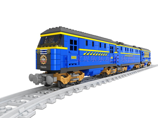 奥斯尼AUSINI 乐高式益智拼装积木玩具 25002火车玩具积木 832片
