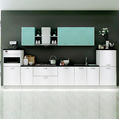 haier海尔整体定制一体橱柜订制厨柜厨房间现代简石英石定做 蓝调