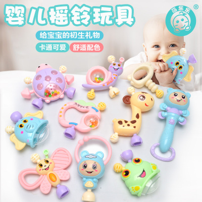 萌乐乐新生婴儿玩具手摇铃0-3-6-12个月4宝宝1岁男女孩益智玩具8