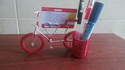 铝线单车个性笔筒创意礼物手工收藏特殊礼品旅游热卖心形礼物