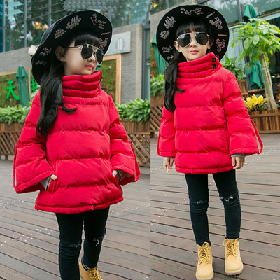 女童棉衣外套短款2016新款冬装韩国童装中童儿童棉服小孩棉袄保暖