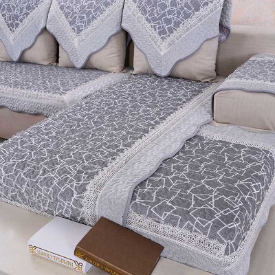 四季棉麻沙发垫布艺简约现代欧式客厅通用防滑真皮坐垫沙发巾全盖