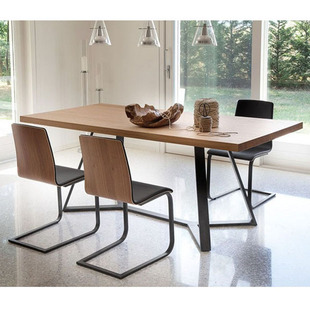 loft美式咖啡厅实木家用餐桌复古铁艺餐桌椅书桌会议桌办公桌