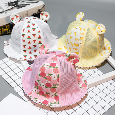 女婴儿帽子春夏薄款0-3个月遮阳帽韩版公主女童1-2岁女宝宝帽子