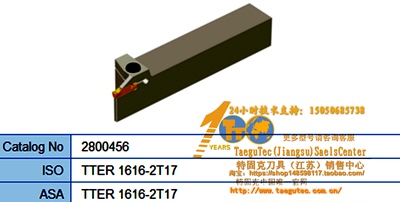 韩国特固克TaeguTec TTER 1616-2T17 槽刀杆