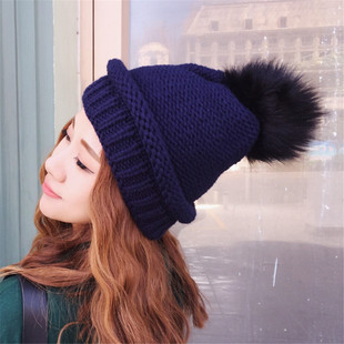 针织帽子女士韩版秋冬保暖马海毛尖尖套头帽学生百搭护耳朵毛线帽